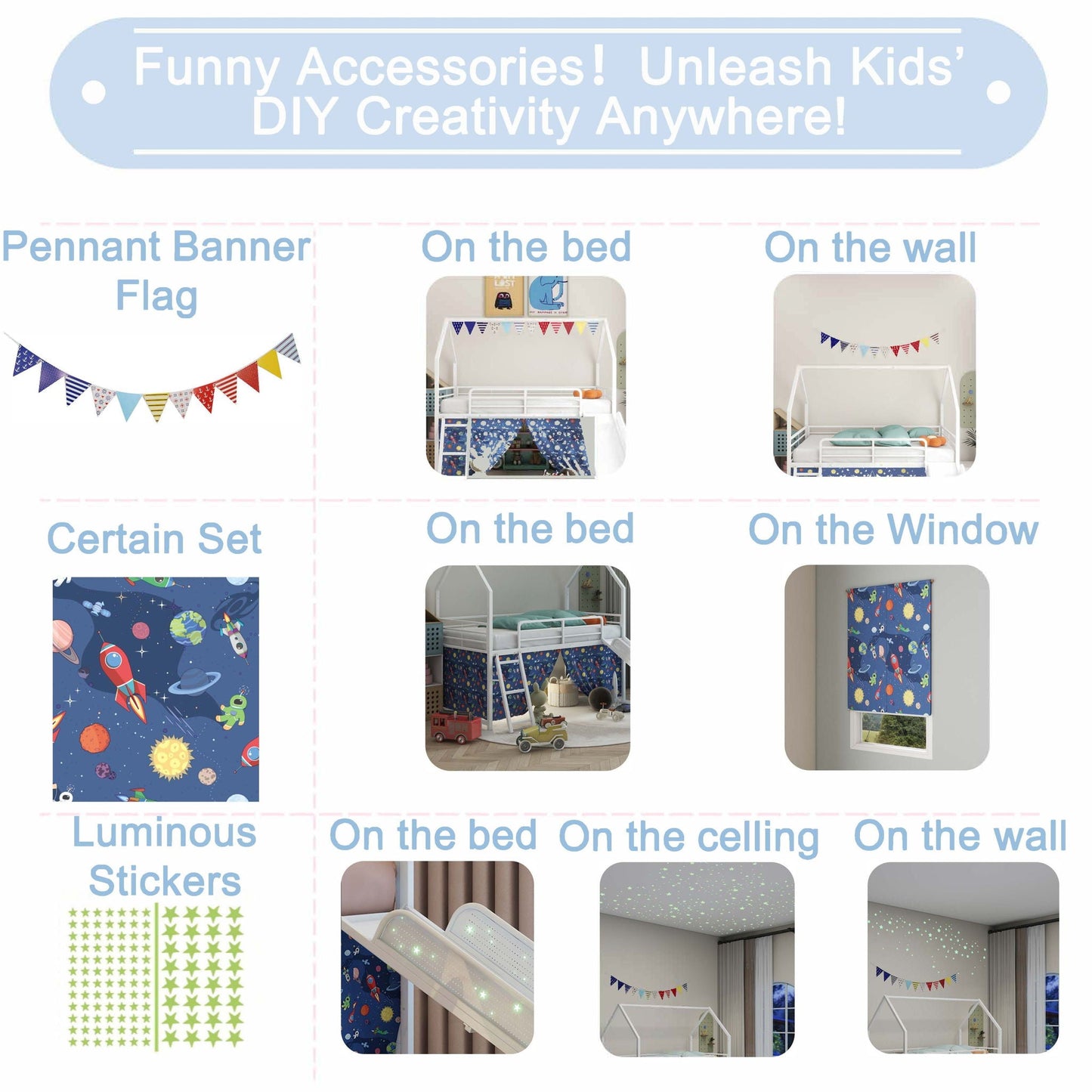 Jack - House Loft Bed With Slide And Curtain Set- HouseOfZazla- {{Product type}}