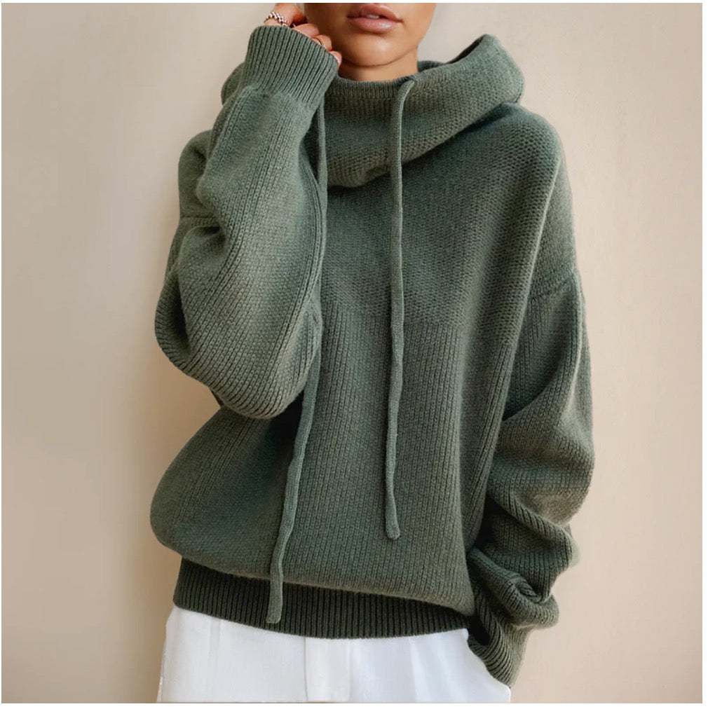 Womens Merino Wool Turtleneck Sweater - Grün S - Women's Fashion - Women's Clothing - Sweaters