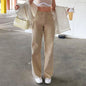 Korean Style Flare Jeans - Khaki -