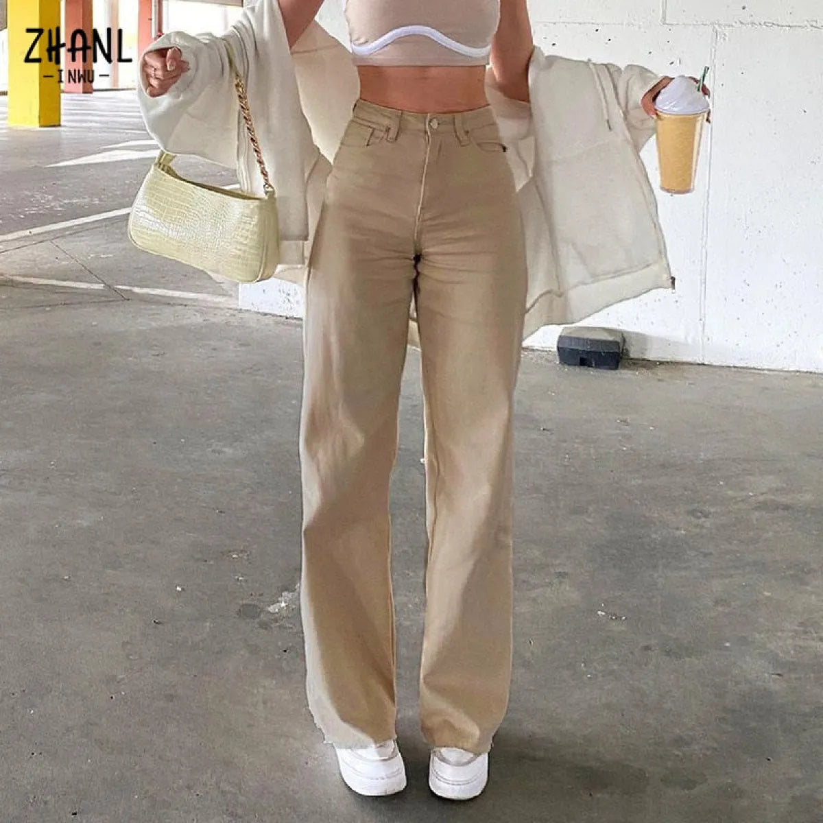Korean Style Flare Jeans - -