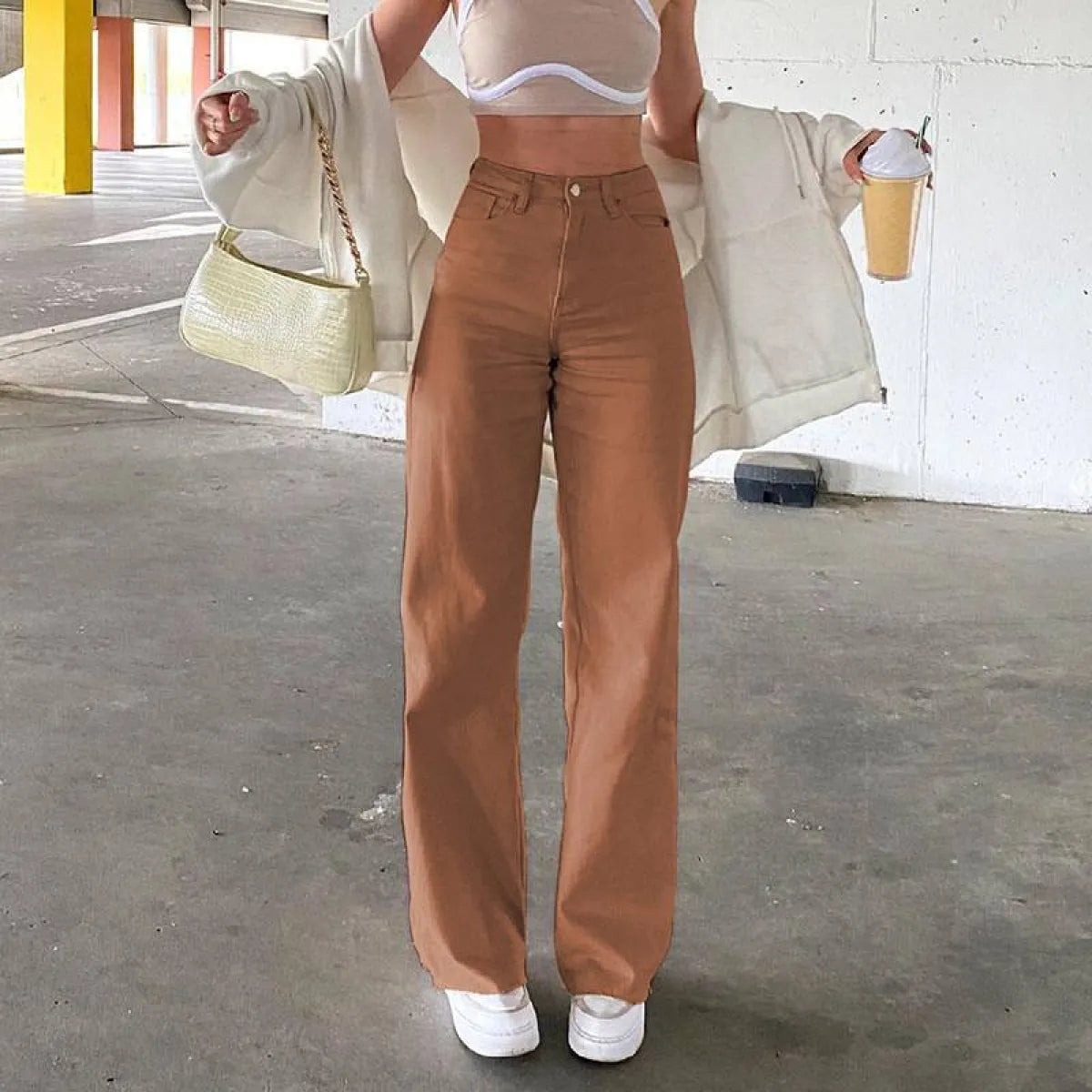 Korean Style Flare Jeans - -
