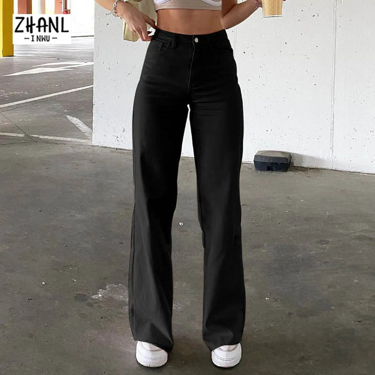 Korean Style Flare Jeans - -