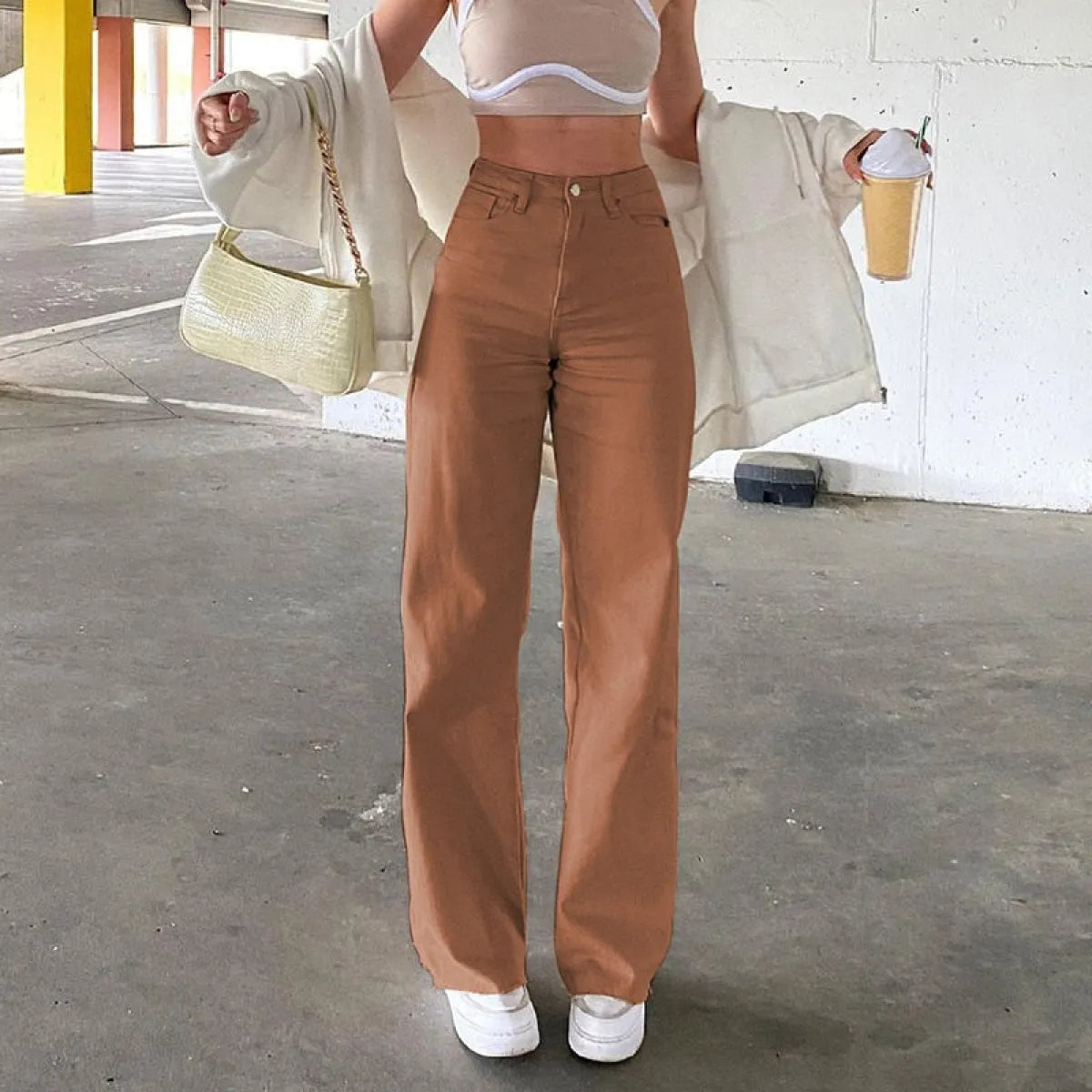 Korean Style Flare Jeans - -
