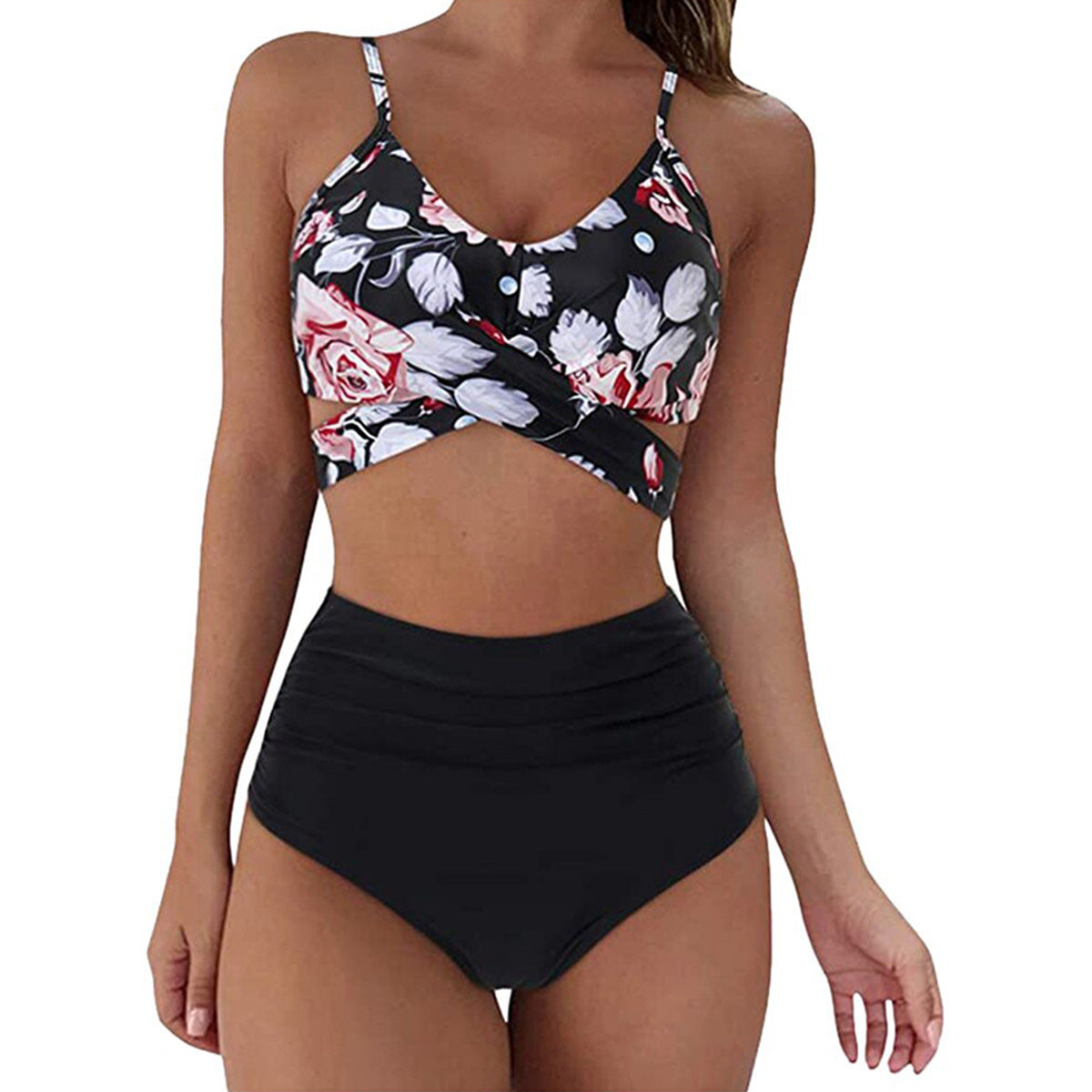 Summer  Floral Bikinis Print Swimwear Push Up Bikini