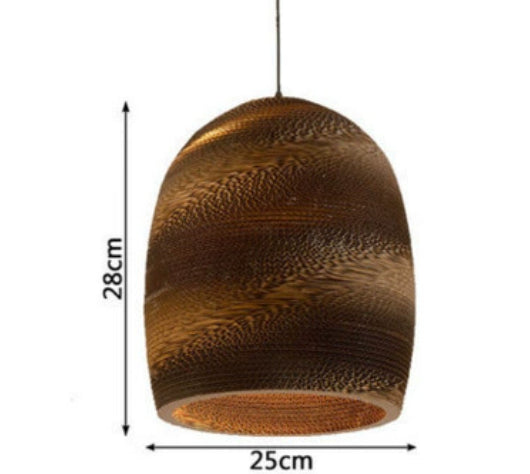 Japanese-style Parchment Paper Hanging Light - Bell shape With light source 25cmX28cm - Lights