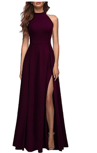 Chic Womens Halter Party Dress - - dress