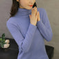 Long Sleeve Slim Fit Knitted Turtleneck Sweater - Kia Day Design