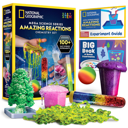 NATIONAL GEOGRAPHIC Ultimate Chemistry Set - 100+ Experiments for Kids - Amazing Reactions - science kit