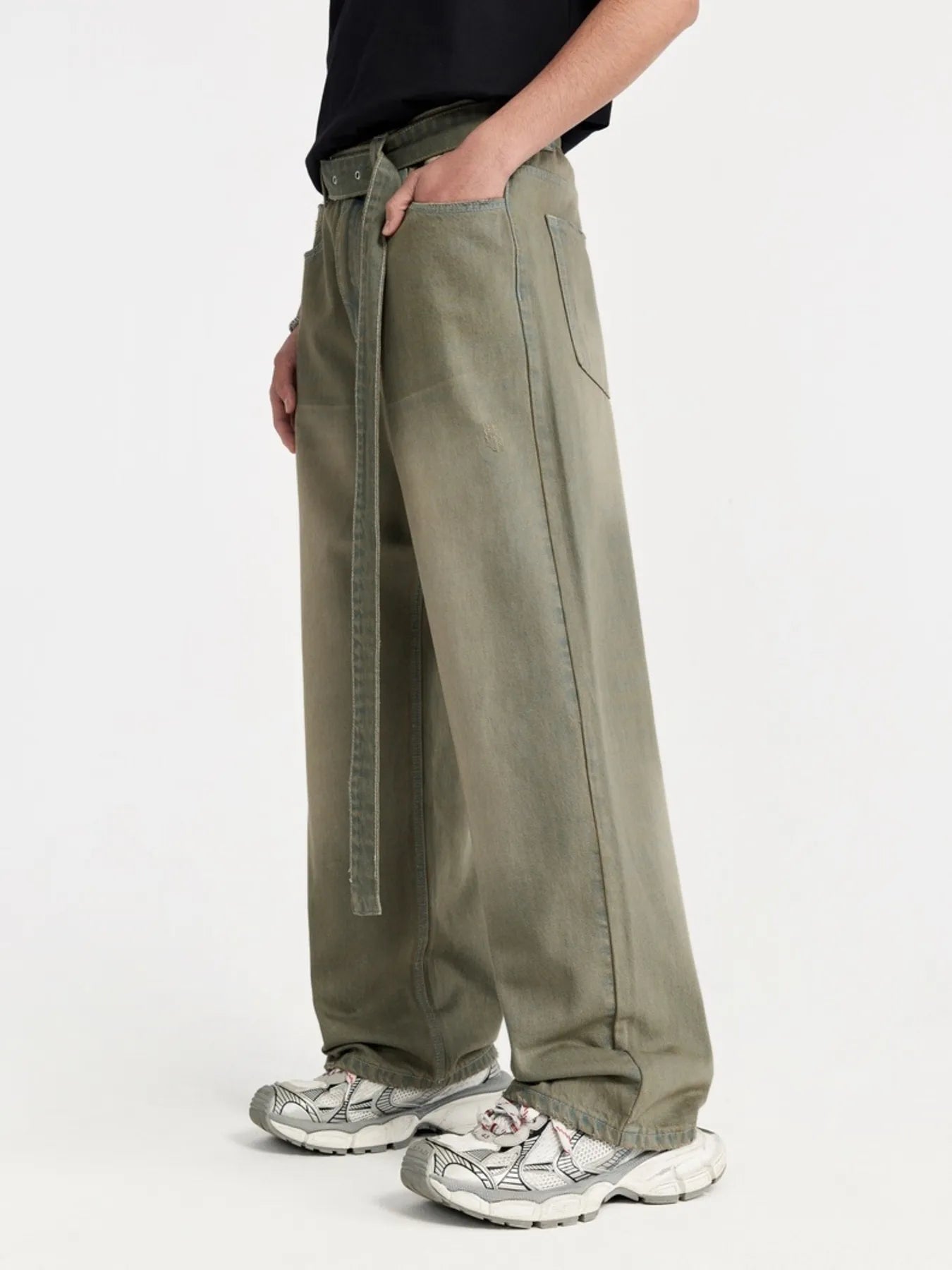 Men's Wide Leg Jeans - -