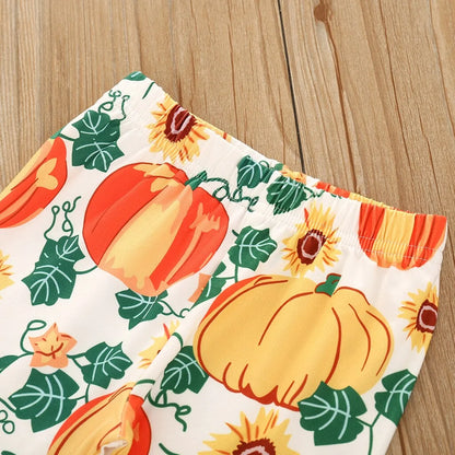 Toddler Pumpkin Print Pants Set