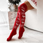 Thick Holiday Knee Stockings Red white one