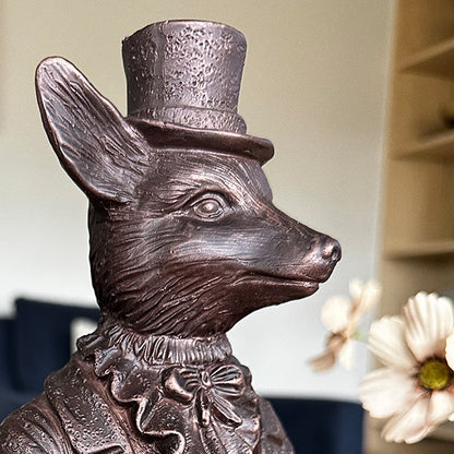 Standing Fox Bronze Bowl | Dapper Critters Collection - - general