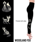 Woodland Fox Leggings with Pockets – Folk Art - XXS-XS = Tween - Apparel