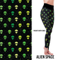 Little Green Aliens Leggings with Pockets - XS = Tween - Apparel