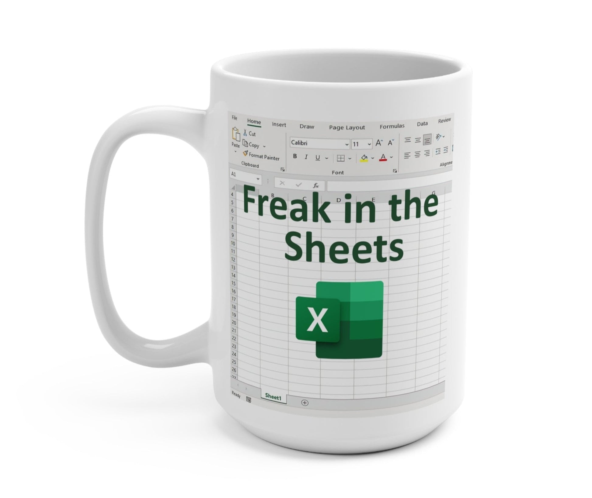 Freak In Sheets Excel Mug - 15oz - Mugs