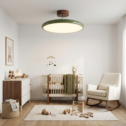 French Retro Cream Saucer Ceiling Lamp - - Ceiling Light