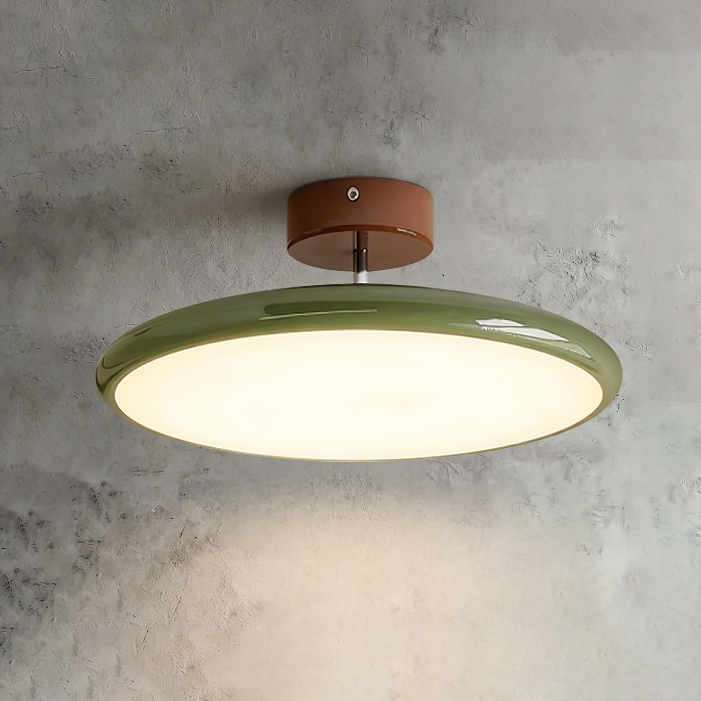 French Retro Cream Saucer Ceiling Lamp - - Ceiling Light