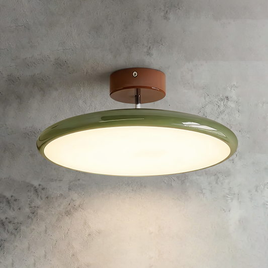 French Retro Cream Saucer Ceiling Lamp - - Ceiling Light