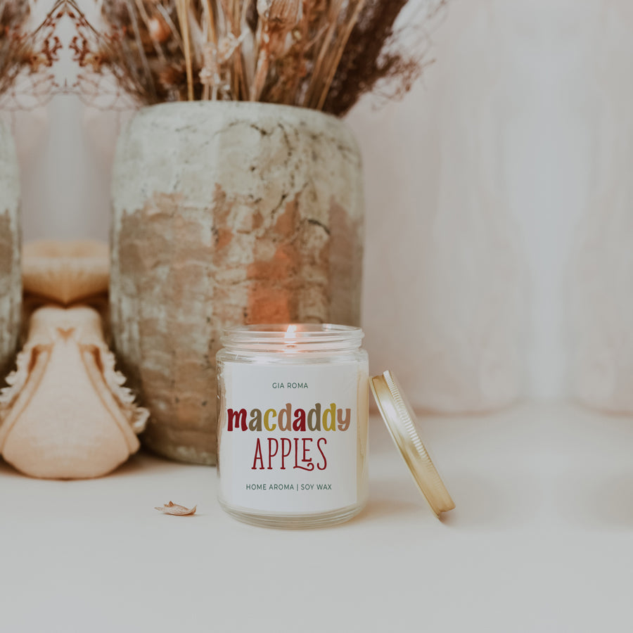 Fresh Macintosh Apple Soy Candle - - candle