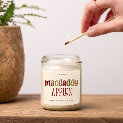 Fresh Macintosh Apple Soy Candle - - candle