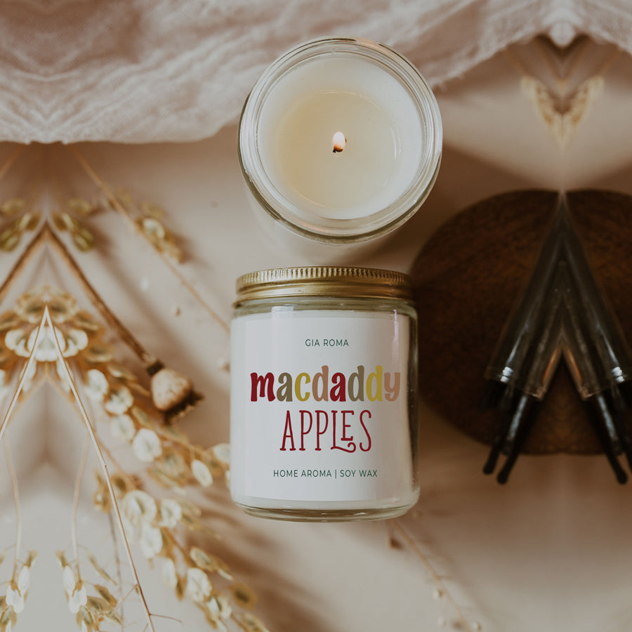 Fresh Macintosh Apple Soy Candle - - candle