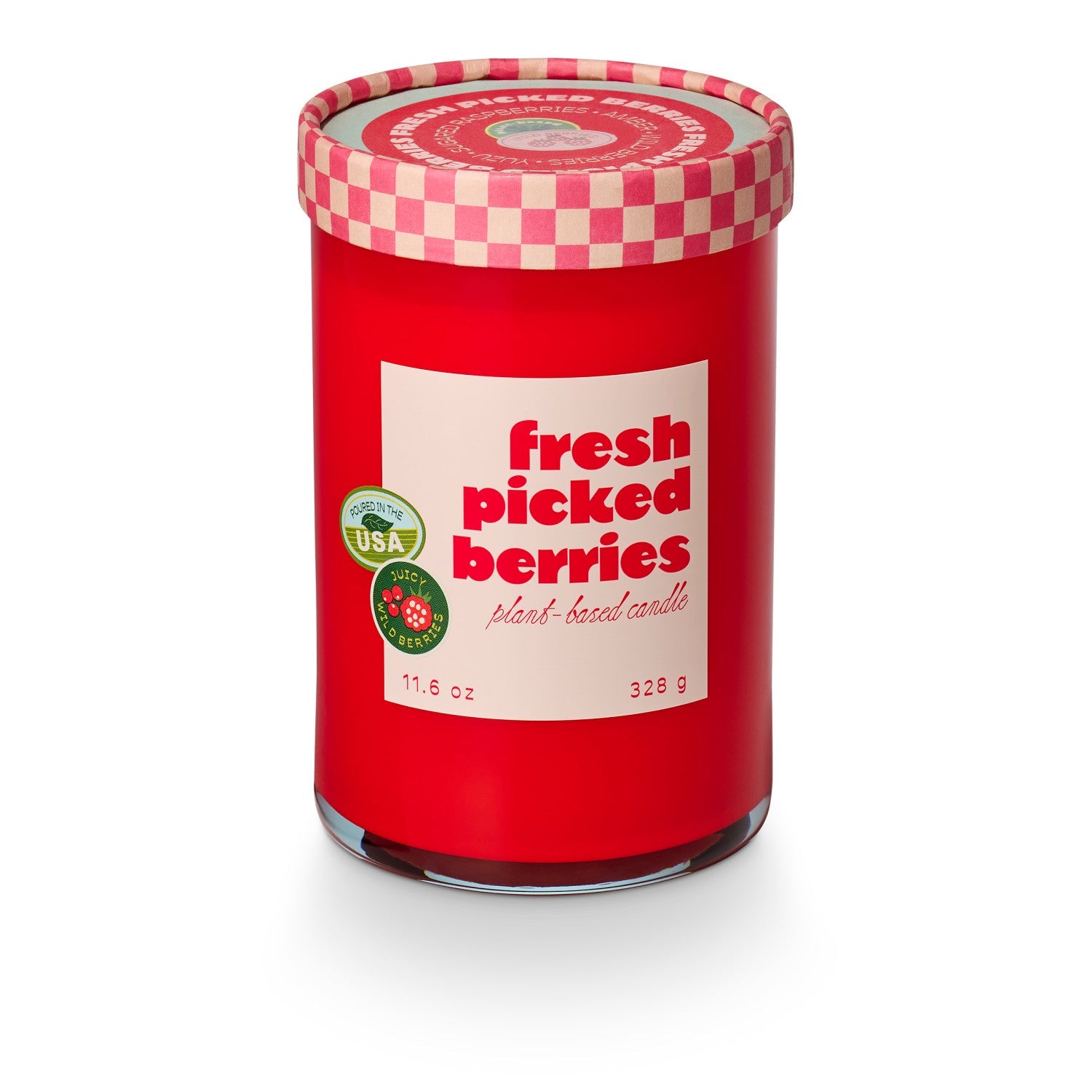 Fresh Picked Berries Farmers Market Glass Candle - - Candles & Accessories