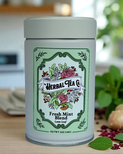 Fresh Mint Blend Herbal Tea - Tin - 45 servings - Tea