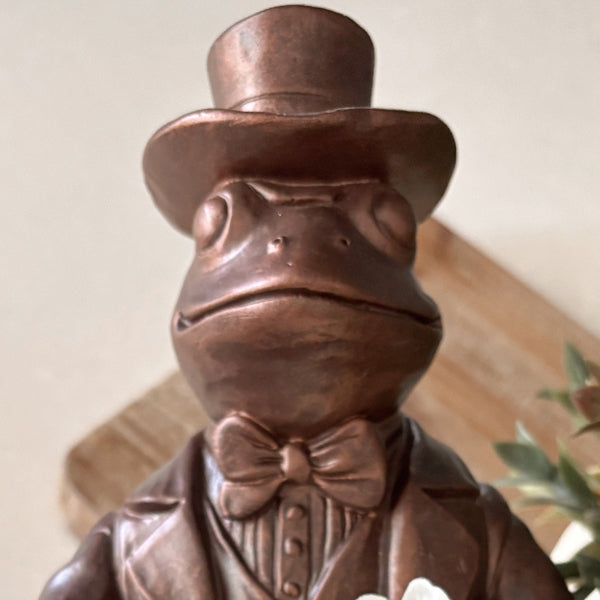 Charming Frog Bronze Bowl | Dapper Critters Collection - - Sale