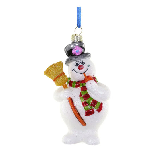 Frosty the Snowman Glass Ornament - - Ornament