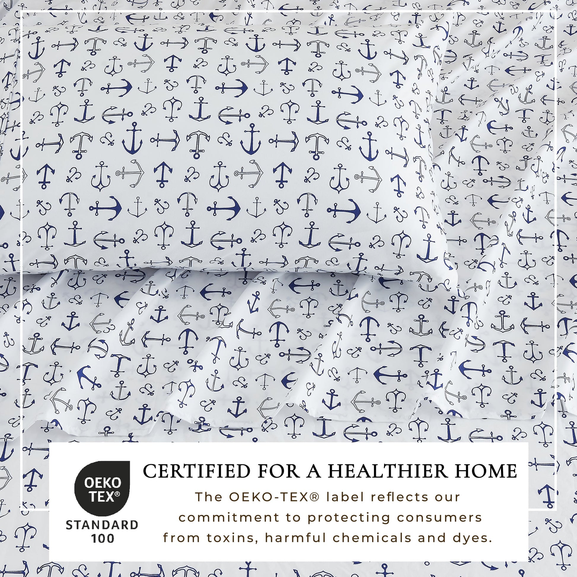 Coastal Printed Sheet Set - Newport Collection - - Bed Sheets