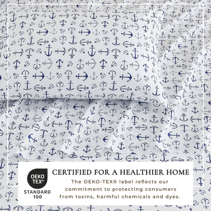 Coastal Printed Sheet Set - Newport Collection - - Bed Sheets