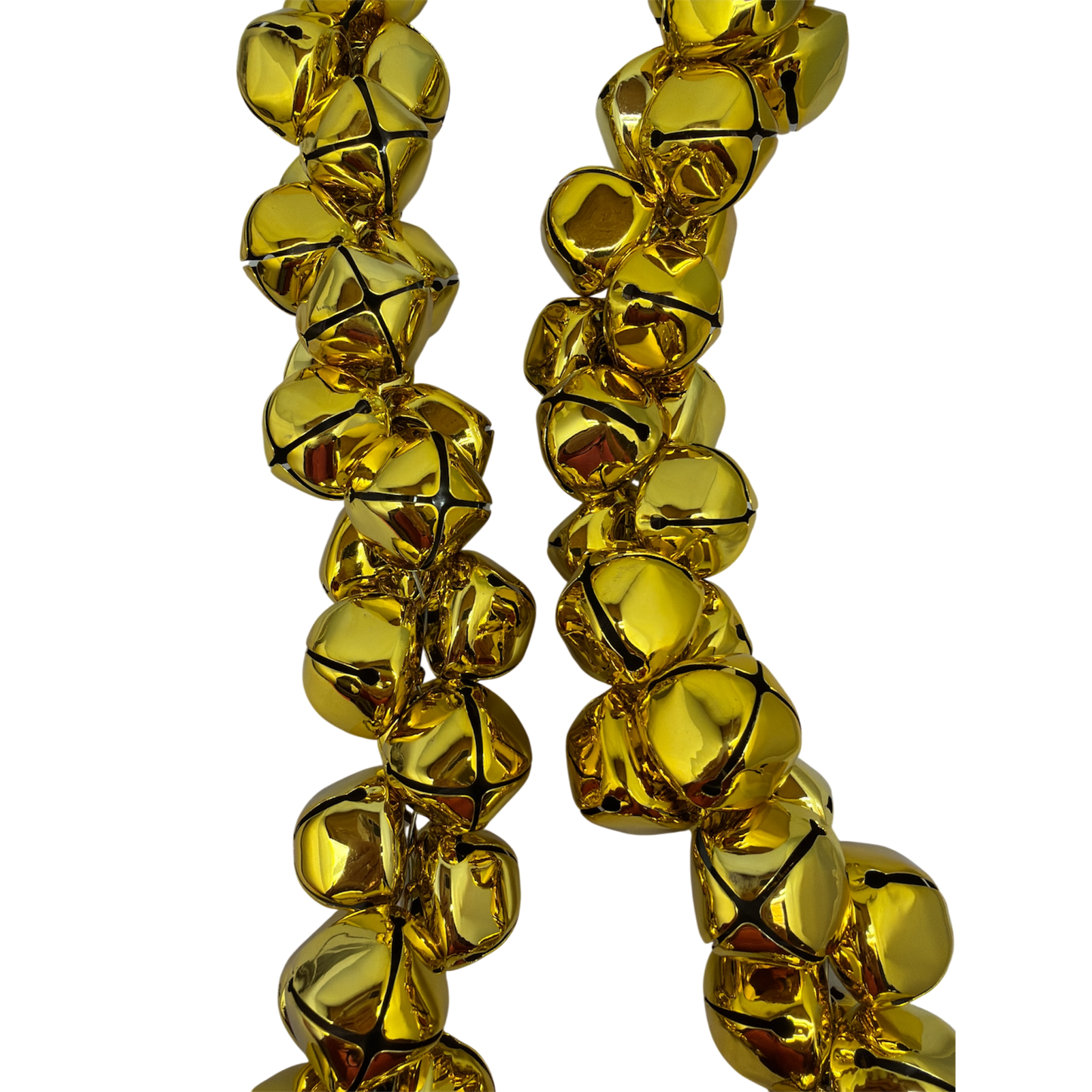 70 Inch Metal Jingle Bell Garland - Gold - - Christmas >> Garland