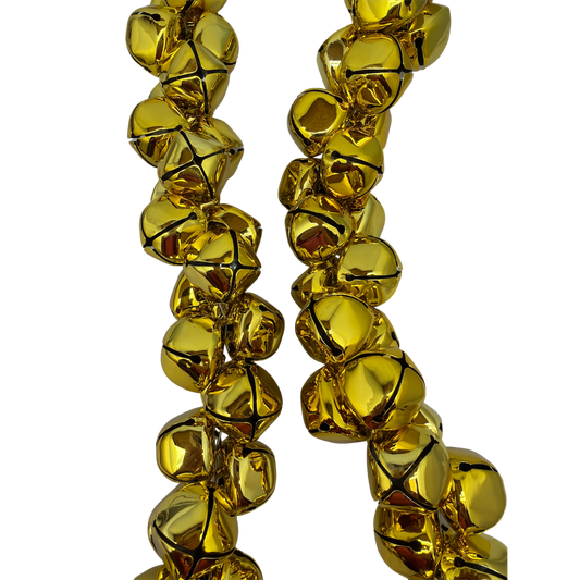 70 Inch Metal Jingle Bell Garland - Gold - - Christmas >> Garland