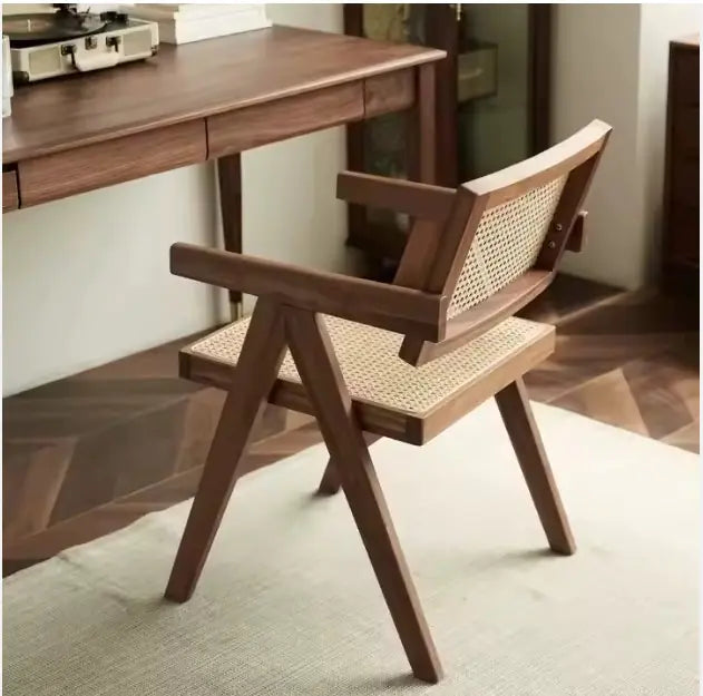 Nordic Solid Wood Rattan Chair Kia Day Design