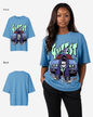 G West Womens HEIST Oversized TEE - Blue - Womens Oversizes T-Shirt