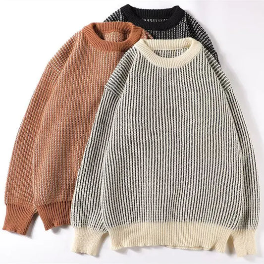 Retro Loose Fit Pullover Sweater - Kia Day Design