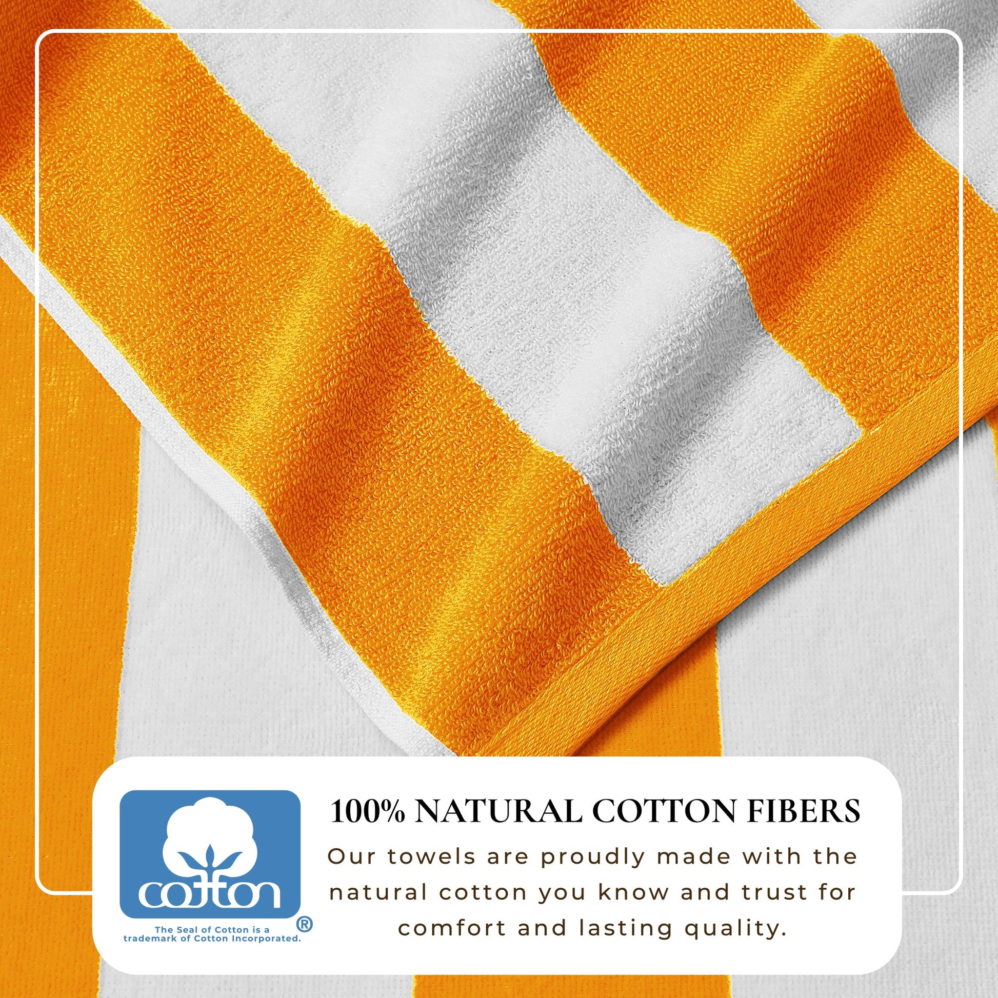 Cotton Velour Cabana Stripe Beach Towel - Novia Collection - -
