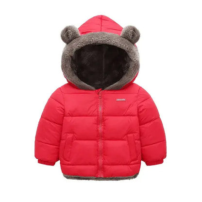 Childrens Thick Fleece Coat Red 3T (Size 100)