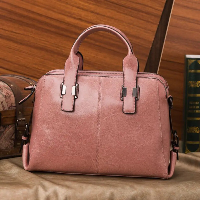 Simple Leather Crossbody Bag - Kia Day Design