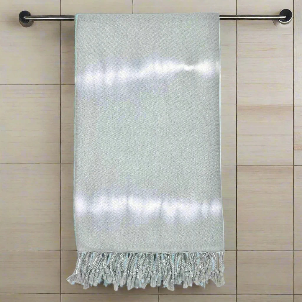 Gray Tie Dye Turkish Beach Towel