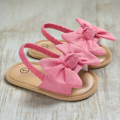 Baby Girls Bow Knot Sandals: Summer Soft Sole Princess Shoes