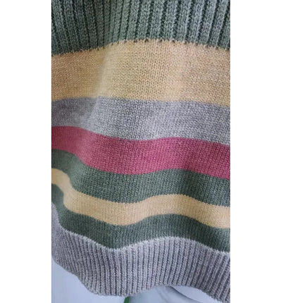 Men's Color Block Turtleneck Knitted Sweater Kia Day Design