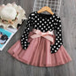 Summer Princess Dress Black white pink 7-8T