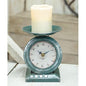 Vintage Blue Old Town Scale Clock - - Clocks and Calendars