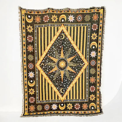 Bohemian Sofa Blanket - Premium Cotton Throw (In Stock) Kia Day Design