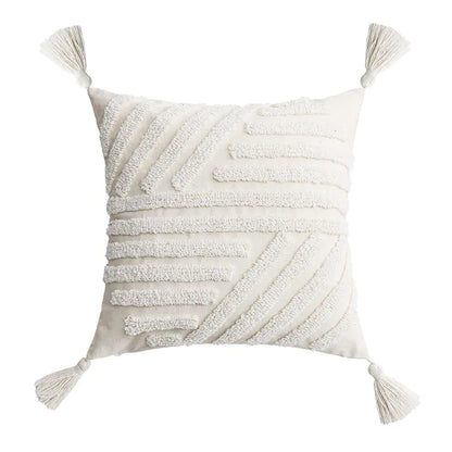 Nordic Modern Tufted Tassel Pillowcase - Mubai 45x45cm - pillow cover