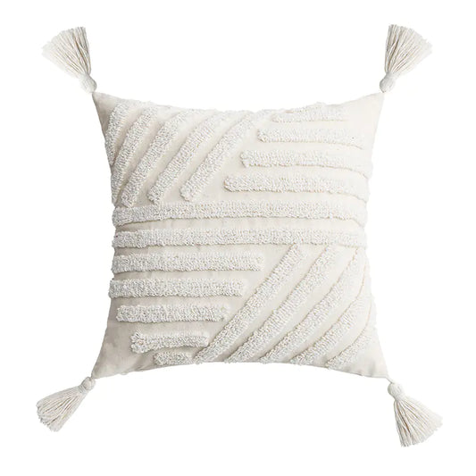 Nordic Modern Tufted Tassel Pillowcase - Mubai 45x45cm - pillow cover