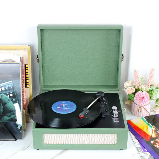 Bluetooth Vinyl Record Player and Speaker Home Decor - Kia Day Design