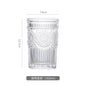 Embossed Sunflower Glass Mug - Scandinavian Style Drinkware Kia Day Design