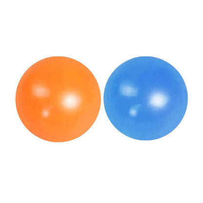 4PCs Luminous Sticky Wall Balls Stress Reliever Squishy Toys Kia Day Design